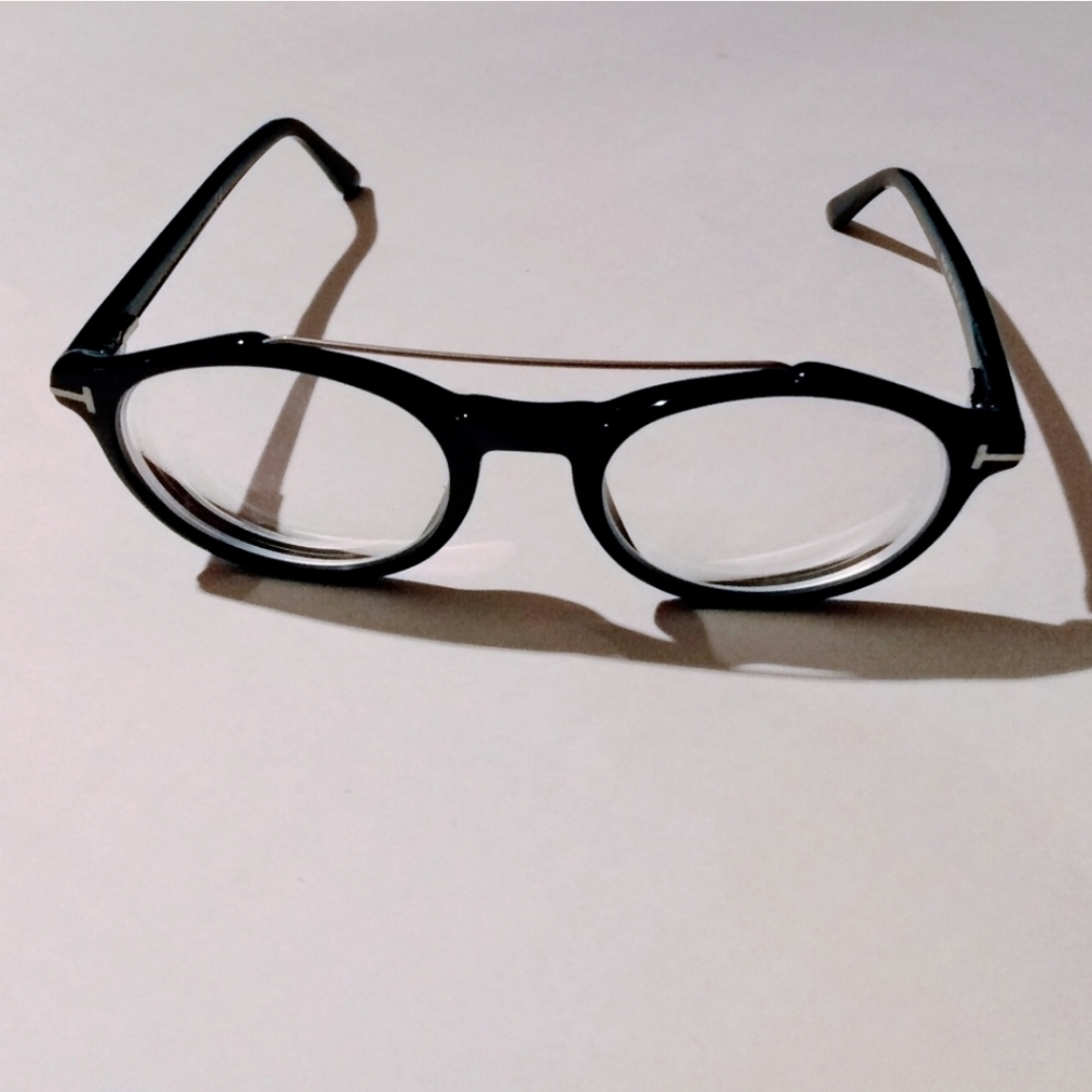Tom Ford Unisex Round Artsy FT5455 Navy Blue Eyeglass Frame